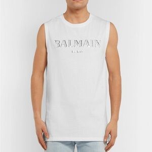 Balmain White Sleeveless Top